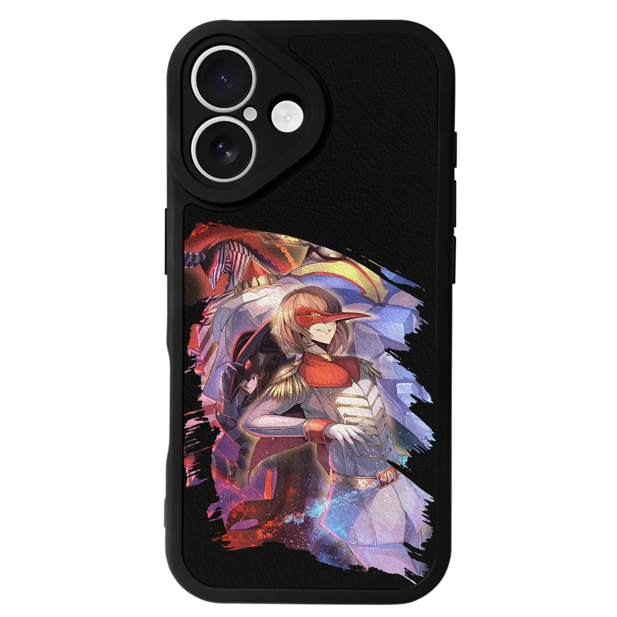 ペルソナ グッズ,明智吾郎 - IPhone 16シリーズ対応 ・ シリコンスマホケース ・ レザー調 ・ 高精度フィット ・ 耐衝撃 ・ ワイヤレス充電対応 ・ 精密カット